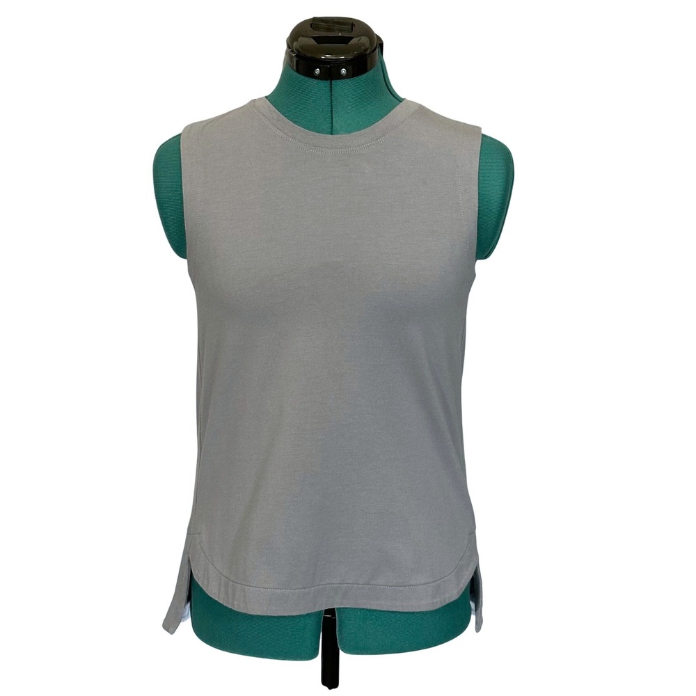 Athleta‎ EffortlessTank Grey Blue Sleeveless Crew Neck Workout Top 532223 XXS